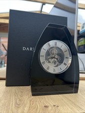 Dartington Crystal Black Arch Table Clock GW2584