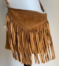 Fringed Suede Crossbody Saddle