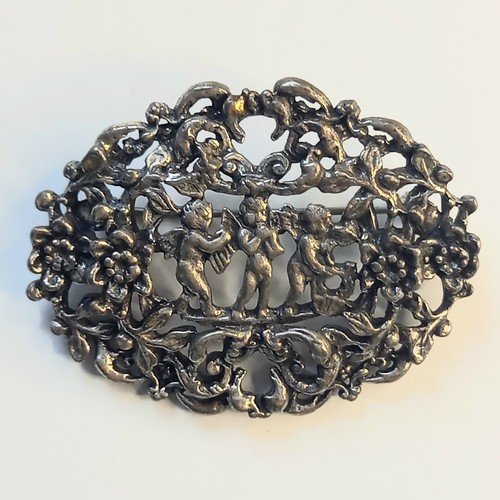Cherubs design 1950s brooch - 1950s,