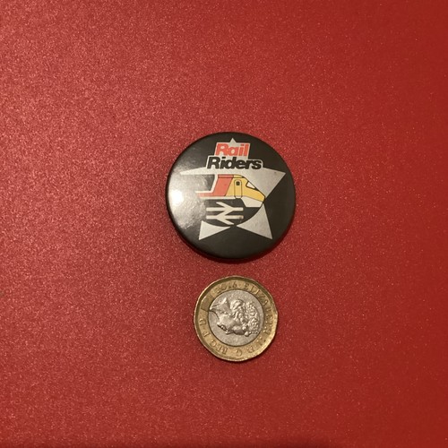 Rail riders vintage button pin - button,