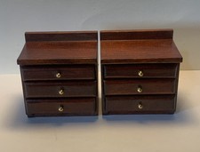 Vintage Dolls House Double Chest Of Drawers.