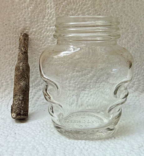 Brylcreem vintage glass jar - vintage,