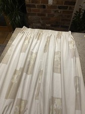 Ex Showhome Top Quality Long pair of Fully Lined Cotton Curtains - Neutral