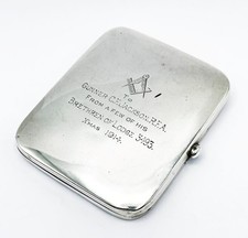 MASONIC SILVER CIGARETTE CASE