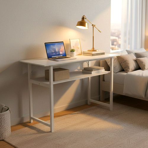 New white computer desk laptop - computer,