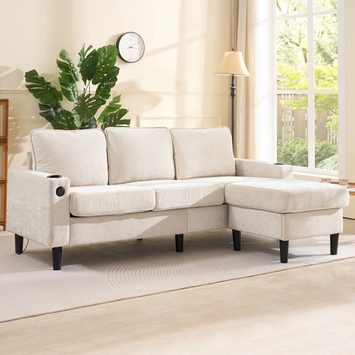 Fabric sectional sofa - sectional, w/