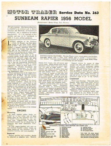 Sunbeam rapier series saloon - rapier, 1