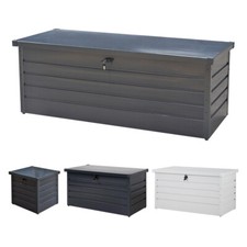 Large Metal/Plastic Storage Box Outdoor Balcony Patio Garden Waterproof Chest UK