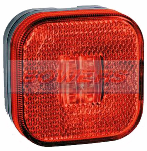 12v 24v square red - square, rear