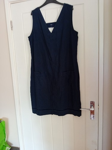 Next blue linen mix dress - mix,