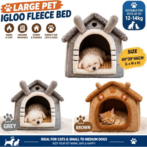 Large pet cat kitten dog - dog, igloo