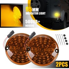 2x Amber Led Round Indicator