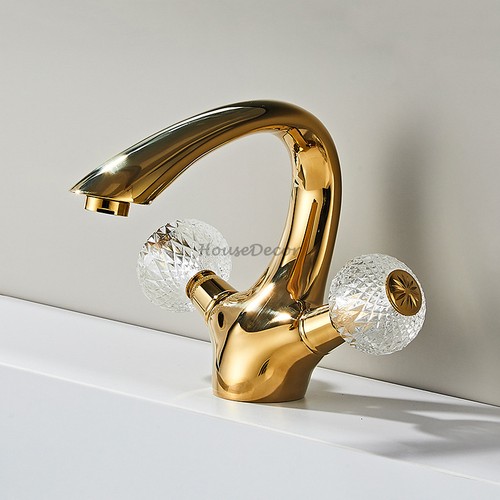 Gold polished bathroom dual - gold,
