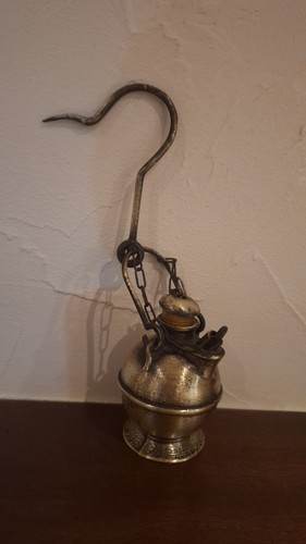 German miner frog oil lamp - german,