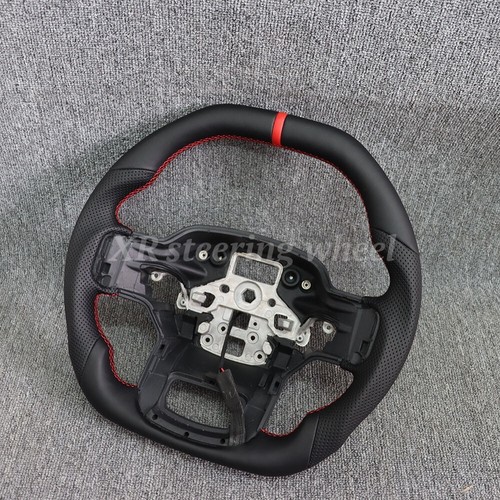 Flat top napa leather steering - flat,