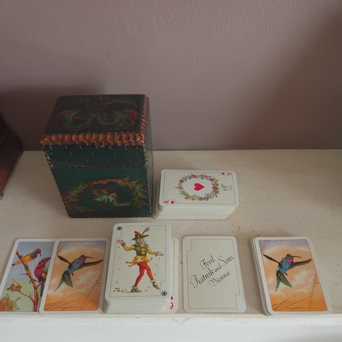 Vintage playing card box - card,