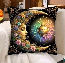Pretty Celestial Sun Moon Cushion Cover Bohemian Decorative Scatter Cushions