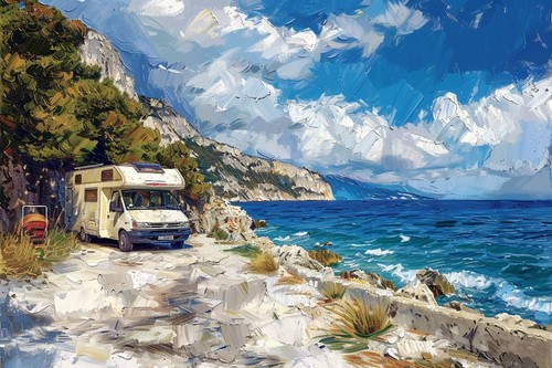 Camper van motorhome canvas - camper,