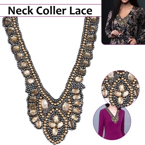 Rhinestone crystal neck collar - crystal,