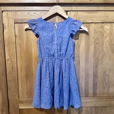 Next Girls Dress ~ Pretty Blue Floral Tea Dress - 6 Years / 116cm