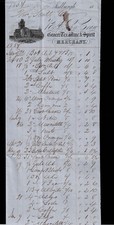 1857 JEDBURGH, Attractive and Extensive billhead JOHN CRAW, Grocer, Tea, Wine