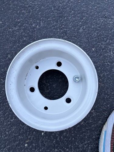 Pair steel lawn tractor wheels - steel,