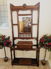 Victorian Walnut Hall Hat &