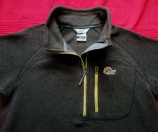 Lowe Alpine Mens Half Zip Pullover Knitted Fleece Marbled Brown M RRP £80 NWT