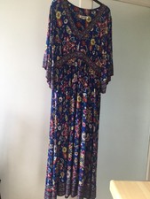 BODEN stunning floral maxi dress with bell sleeve size 14 regular