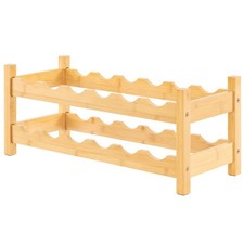 2 Tier Bamboo Wine Rack 12