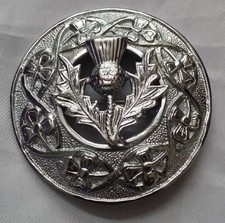 Scottish Kilt Fly Plaid Brooch