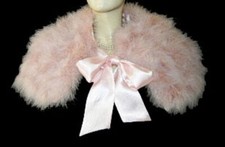GORGEOUS MARABOU & SATIN STOLE OR BED JACKET IN TICKLE ME PINK PLUS A BONUS