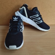 Women's Adidas ZX Flux Black White Trainers Size UK 5.5