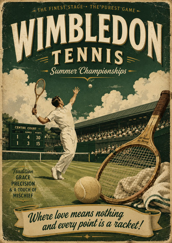 Vintage tennis wimbledon - tennis,
