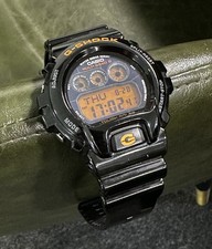 Casio G-Shock GW-6900B Black & Orange Watch with Tough Solar & Multiband 6