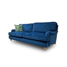 DFS ‘Jardim’ 4 Seater Sofa Royal Blue Sensual Velvet RRP £900 BRAND NEW