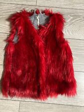 Next Age 10 Red Shaggy Gilet, Great condition 