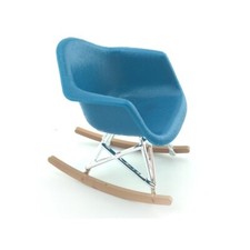 Miniature Eames RAR rocking chair - BNIB - blue - Dolls House 1:12 scale