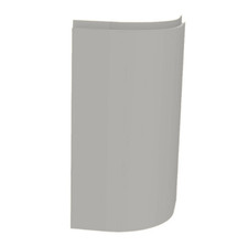 Homebase Modern Slab Curved Door 341mm Gloss grey