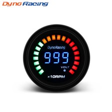 2'' 52mm Car Tachometer RPM Meter Digital Analog 20 LED Tacho Rev Counter Gauge