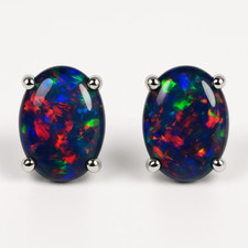 Black Opal Cabochon Gemstone