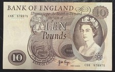 Old £10 Ten Pound Note Near Uncirculated