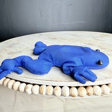 Vintage Rainbow Creations Blue Shimmery Frog Sand Filled 1990s Fad 