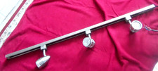 Robus Acorn 1  Circuit Track Light  - 1 metre - Satin Chrome  with 3 spot Lights