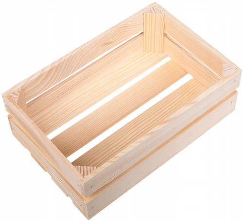 Wooden crate unpainted - wooden,