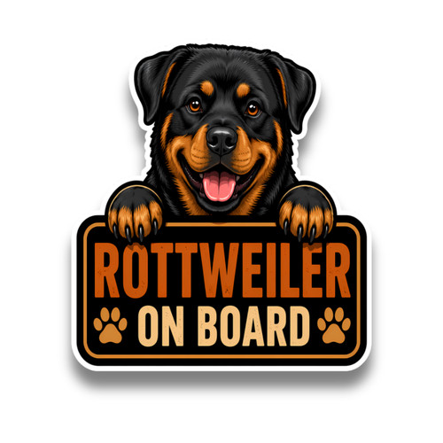 Rottweiler dog board puppy - dog, on