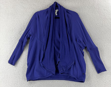 Lululemon To & Flow Wrap Cardigan Womens Size 2 Blue Long Sleeve Hooded Stretch