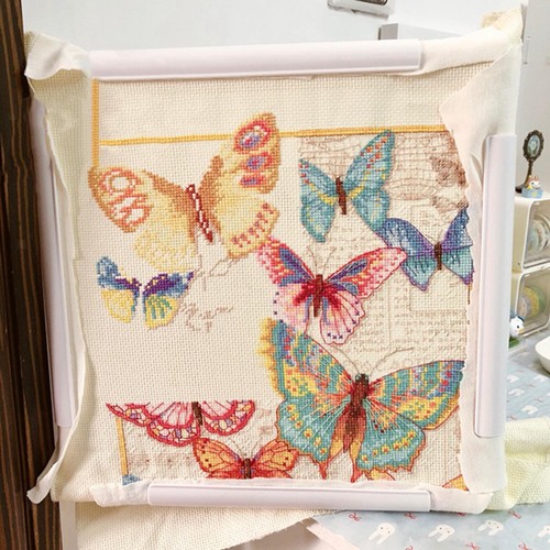 White embroidery tapestry - embroidery,