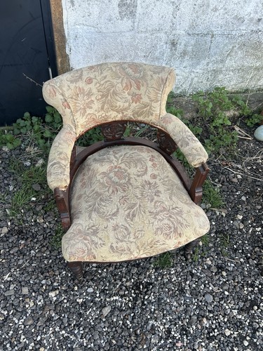 Antique floral tub - antique,