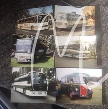 6 Coach Photos mainly Amateur 1950-80s Era Job Lot Bundle Leyland Volvo Ford DAF